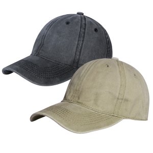 Men Women Baseball Cap Cotton Adjustable Washed Dad-hat Unisex Distressed Vintage Plain Cap