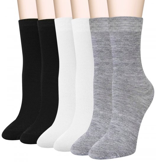 4-5 Pairs Womens Socks Casual Cotton Crew Socks - Click Image to Close